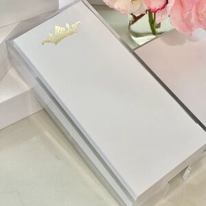 New in box. Lucite tray for notepad. 4” x 9.25”